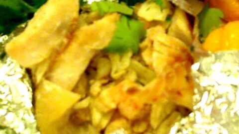 Snapper Packets Stuffed With Shrimp